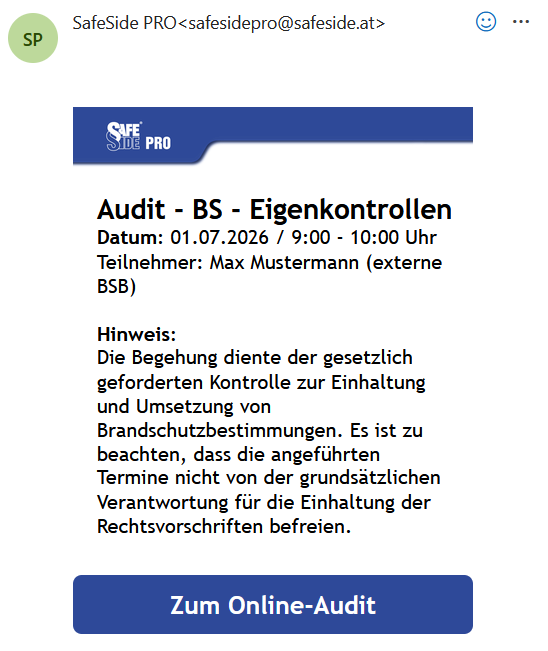 Zugang via E-Mail